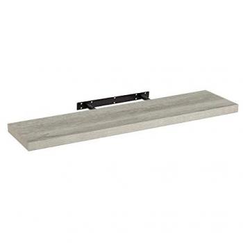 Estante de Pared Flotante de Madera MDF Gris 120x23 cm, Organizador Minimalista Decorativo