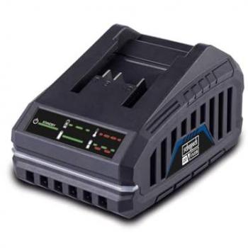 Cargador de batería de litio 20V Scheppach SBC2.4A - Compatible con baterías IXES, carga rápida 2.0/4.0 Ah, LED indicador y soporte de pared