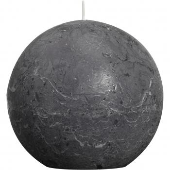 Bolsius - Vela de bola de parafina, rústica, color carbón gris