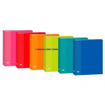 Carpeta ELBA de Anillas Folio 2-25 mm Cartón Forrado Colores Surtidos Ref. 13100720