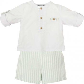 Conjunto de bebé niño a rayas en suave algodón orgánico