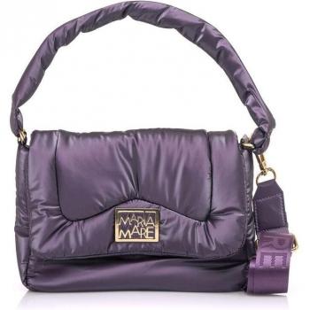 Bandolera Mariamare Poc Mujer Morado Acolchado con Cierre de Solapa