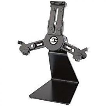 K&M 19797 Mini Universal Tablet Holder with Table/Desk Stand, Black