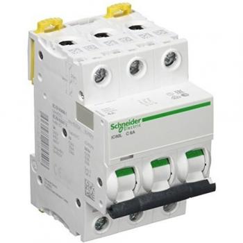 Schneider Electric A9F94306 Interruptor Automático Magnetotérmico Ic60L, 3P, 6A, Curva C