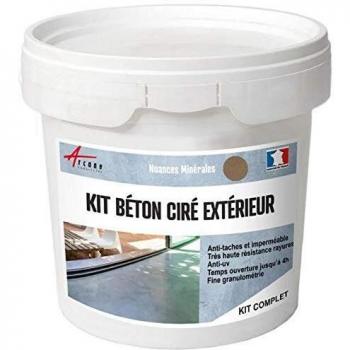 Kit de Hormigón Pulido Exterior - Suelos, Paredes, Terrazas y Escaleras - 2 m² (en 2 Capas) Cacao Marrón - Arcane Industries