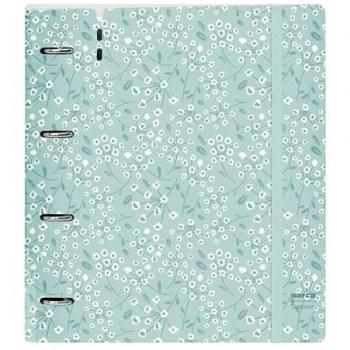 Carpeblock Safta 4 Anillas 35mm con Recambio Flores Azul Claro, 27x32x4 cm, Ideal para Niños