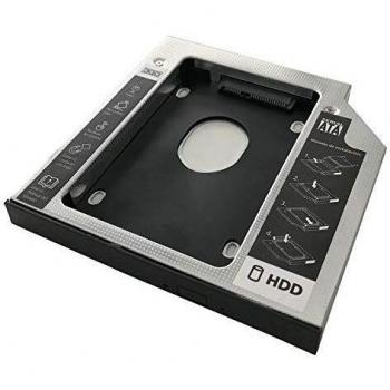 3Go Adaptador para PORTÁTIL HDDCADDY127 para SUSTITUIR DVD DE 12.7MM por HD/SSD DE 2.5'/6.35CM SATA Incluye Destornillador/Tornillos DE Montaje