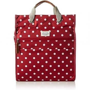 NewLooxs Lilly Polka - Alforjas y pantalones de ciclismo con bolsillos, color rojo, talla UK: 18 L