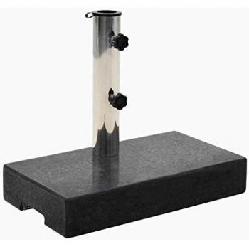 vidaXL Parasol Base Granite 25 kg Rectangular Black
