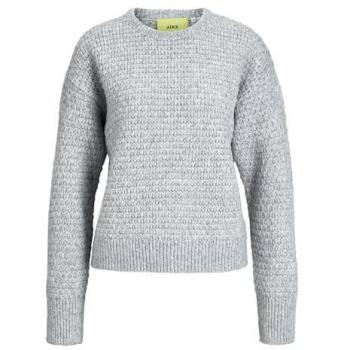 Jersey básico de mujer Jack & Jones JJXX Jxmilly Structure Crew Neck Knit Gris Claro XS