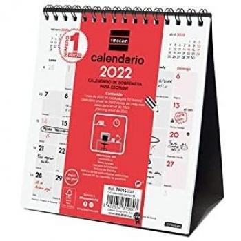 Finocam - Calendario 2022 XS - 140x150 mm Neutro de Sobremesa para Escribir Español