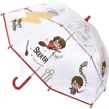 Paraguas Manual Transparente Burbuja Diseño Harry Potter 45cm