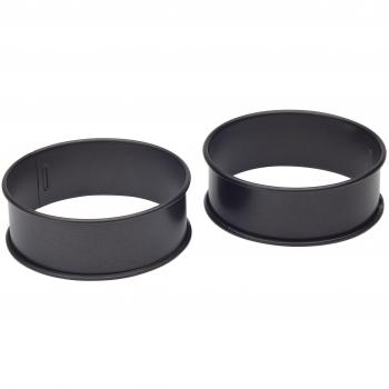 KC BLUE KitchenCraft Egg Rings for Frying or Poaching Eggs, Omelettes and Mini Pancakes, Non Stick Metal, Set of 2