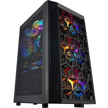 MARSGAMING MCMESH Negro, Caja PC Gaming, Micro ATX, Diseño Mesh Total, 3x Ventilador FRGB