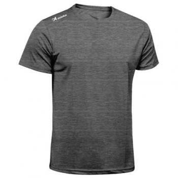 Camiseta Deportiva de Running para Hombre ASIOKA Río 100% Poliéster Transpirable en Jaspe Gris Oscuro
