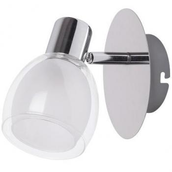 Lámpara Spot E14 Dave Rabalux 40W Cristal Cromado Metal Interruptor IP20