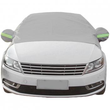 Vococal - Engrosado Universal Auto Parabrisas Aire Libre Polvo de Nieve Cubierta Protector Hielo Escarcha Coche Parabrisas Parasol con Barra de Advertencia Reflectante