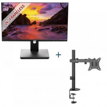 Monitor Iggual de 24 pulgadas con soporte incluido, modelo SPM01