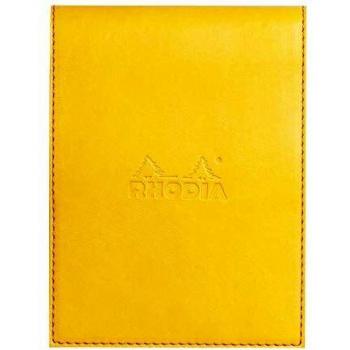 Funda porta-bloc + bloc Rhodia 128116C - Cuadricula (5x5mm) Amarillo