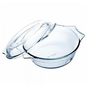 Ô Cuisine Fuente para Horno de Vidrio Transparente con Tapa, 27 x 24 x 11 cm (3 Unidades)
