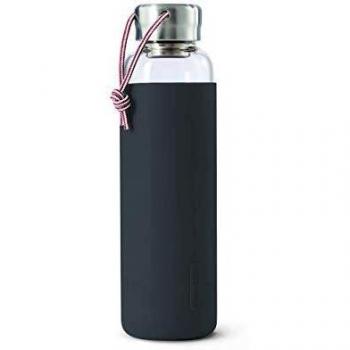 Black+Blum - Eau Good Botella de Agua de Cristal, Pizarra