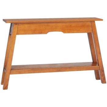 Consola de madera maciza de caoba 110x30x75 cm marrón