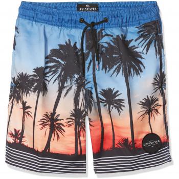 Quiksilver Sunset Vibes 15 Bañador, Niños, Plata/Azul, XL