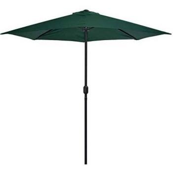 vidaXL Garden Parasol with Aluminium Pole Green 270x144 cm Half