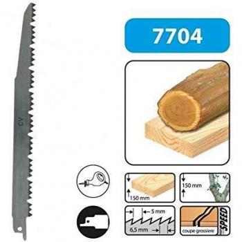 Hoja de Sierra Sable para Madera 210 mm - Set de 5 Lamas para Vegetales, Madera de Calefacción y Ramas