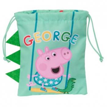 Saquito de cuerdas portameriendas Peppa Pig George