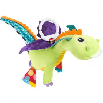 Lamaze de Bizak, Dragón Alas Mágicas, Juguete Sensorial Bebé, Divertido Dragón Elaborado con 6 Tejidos de Texturas Diferentes, Incluye Anilla Clip