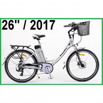 POWERPAC - CITYBIKE 26 PEDELEC ELEKTROFAHRRAD E-BIKE FAHRRAD - hydr. Scheibenbremsen + Akku Li-Ionen 36V 16AH