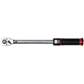 Llave dinamométrica Yato YT-07735, rango de torque de 10 a 100 Nm, precisión ±4%, longitud de 1/2, mecanismo de clic, fabricada en acero al cromo vanadio, incluye