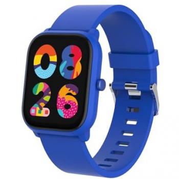 Reloj Inteligente Deportivo para Niños Celly KidswatchBT Azul con Pantalla Táctil 240 x 240 Pixeles, Monitor de Frecuencia Cardíaca, Podómetro y Juegos