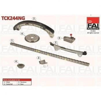 Kit de cadena de distribución FAI AutoParts TCK244NG - incluye cadena de distribución, tensores, guías y todos los componentes necesarios para una instalación completa