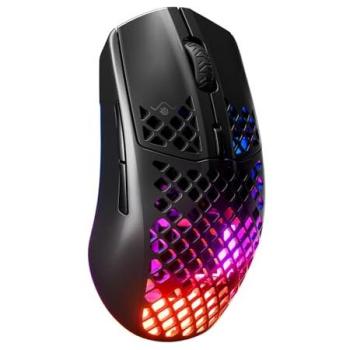 SteelSeries Aerox 3 Wireless Ergonomic Gaming Mouse - Onyx Edition with RGB, Ultra-Lightweight Design, 18K DPI TrueMove Air Sensor