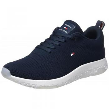 Zapatillas Tommy Hilfiger Corporate Knit Rib Runner para hombre, color azul marino (Desert Sky), modelo FM0FM02838, talla 45 EU