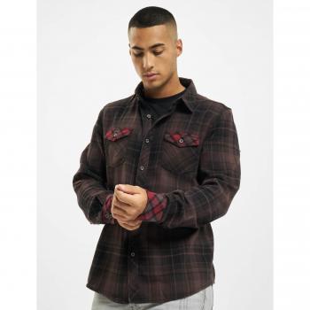 Camisa de Manga Larga Check Duncan Brandit - Marrón y Negro