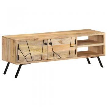 Soporte de TV de madera maciza de mango 110x30x40 cm