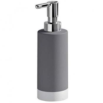 Gedy New Mizar Dosificador De Jabón, Cerámica, Gris, 11.5 X 11.5 X 47 Cm