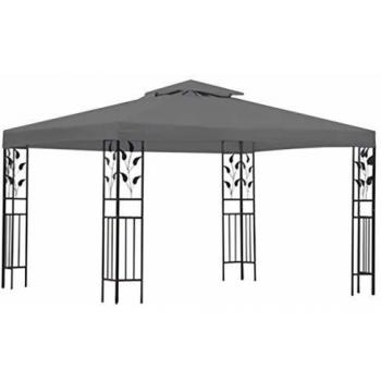 vidaXL Cenador Gris Antracita 300x400 cm Carpa Pabellón Caseta Terraza Parasol