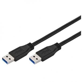 Wentronic USB 3.0 AA 180 HiSpeed, 1.8m 1.8m USB A USB A Macho Macho Negro - Cable USB
