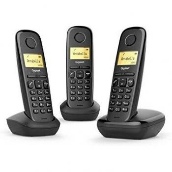 Gigaset A170 Trio Analog/DECT telephone Negro Identificador de llamadas - Teléfono