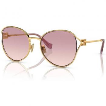 Miu Miu MU53YS 5AK06S Women's Sunglasses Gold Size 58 Panthos