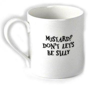 Alice In Wonderland Fine Porcelain Mad Hatter Mug- 'Mustard? Don't Let's Be Silly'