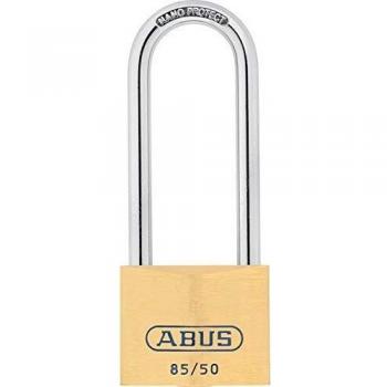 Abus 02417 Candado de latón 85/50 mm, asa Alta hb80, Oro, 85/50HB80