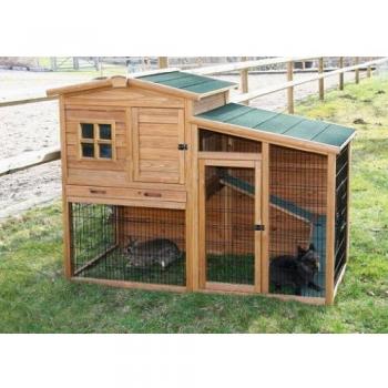 Refugio para Animales Pequeños Kerbl Fortuna 160 x 80 x 117 cm con Área de Libre Acceso