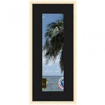 Marco de fotos de pared 14 x 14 x 47 x 47 marco, moderno, 2,3 cm de longitud, de madera, madera, Blanc Cassé-39, Passe-Partout Noir