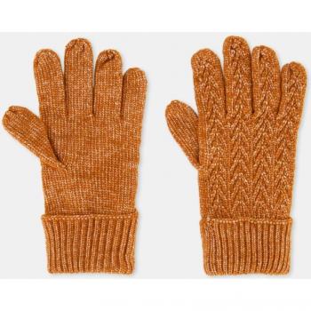 Guantes de punto de espiga en marrón Tintoretto