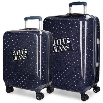 Pepe Jeans Olaia Juego de Maletas, 67 cm, 97 litros, Azul